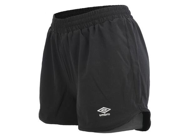 UMBRO Edina Shorts w/tight Sort 38 Shorts med fastsydd tights